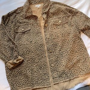 Cheetah Print Denim Jacket